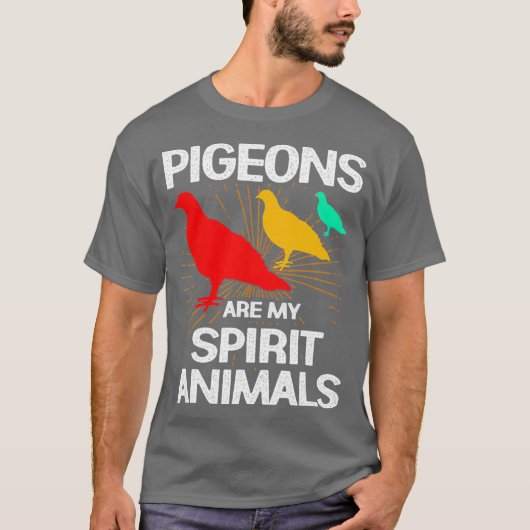 鳩の服 スピリットアニマル Tシャツ (正面)