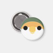 鳩の桃の顔のラブバードの顔 マグネット (正面/裏面)
