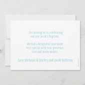 鳩の水の警官の洗礼の写真のサンキューカード サンキューカード (裏面)