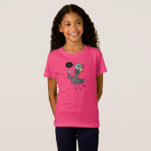 鳩の私はアーティスト女子ピンクTシャツ Tシャツ (正面フル)