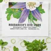 鳩の種の包みのラベル キッチンタオル (折り畳み)