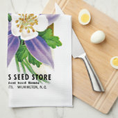 鳩の種の包みのラベル キッチンタオル (四つ折り)