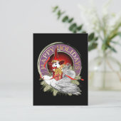 鳩の羽に乗ったクリスマスマウス シーズンポストカード (スタンド正面)