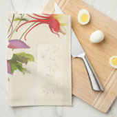 鳩の花の植物の花の台所タオル キッチンタオル (四つ折り)