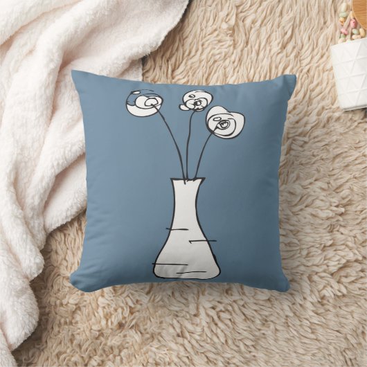 鳩の花瓶 クッション (ブランケット)