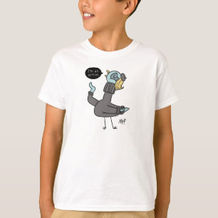 鳩の芸術家キッズホワイトTシャツ Tシャツ
