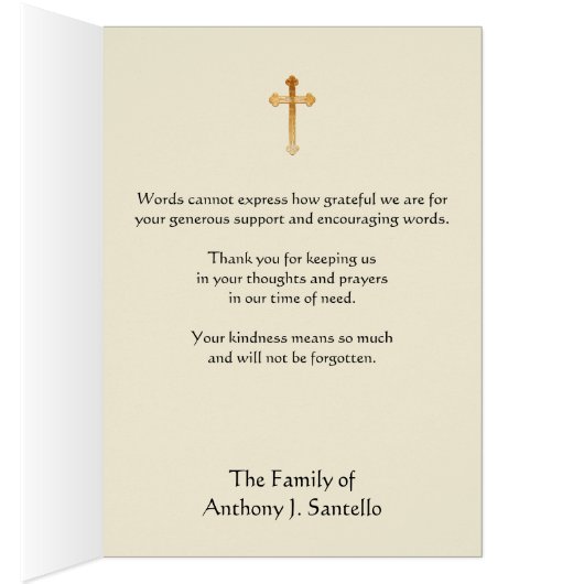 鳩の葬式を持つカトリックの子イエスありがとう (内側 (右))