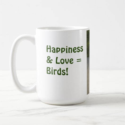 鳩の鳥の幸せ愛コーヒーマグ コーヒーマグカップ (左)