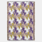 鳩の鳥パターン面分割ブランケット4 スローブランケット (正面縦)