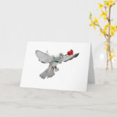 鳩は上がり、 カード (黄色い花)