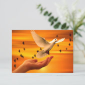 鳩を手に神を信頼せよ サンキューカード (スタンド正面)