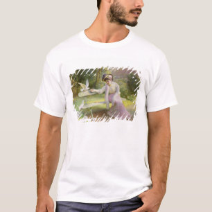 鳩を食べ物を与えること Tシャツ