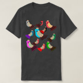 鳩パターン1 Tシャツ (デザイン正面)