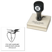 鳩ホールディングロザリオカトリック祈りの言葉ヴァージンメアリー ラバースタンプ (押印)