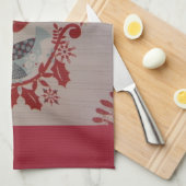 鳩及びハート -- ペンシルバニア・ダッチ キッチンタオル (四つ折り)