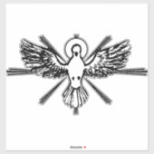 鳩型枠聖霊 シール (シート)