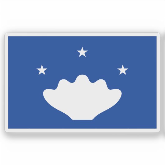 鳩穂北市州国旗、パラオ シール (正面)