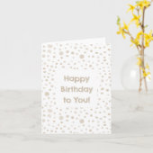 鳩紙吹雪水色ドット誕生日カード カード (黄色い花)