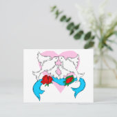 鳩結婚の飾り ポストカード (スタンド正面)