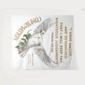 鳩聖なる書物、 経典確認バプテスマの背景 タペストリー (正面(横))