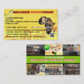 鳩裁判所のアフリカの市場カードは私のMOJISOLを設計しました 名刺 (正面/裏面)