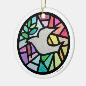 鳩 セラミックオーナメント (左)