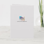 鳩&デイジーフラワーズブルーパステルカット紙バード サンキューカード (裏面)