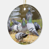 鳩、三番目なし セラミックオーナメント (左)