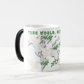鳩 世界地図 マグカップ (正面左)