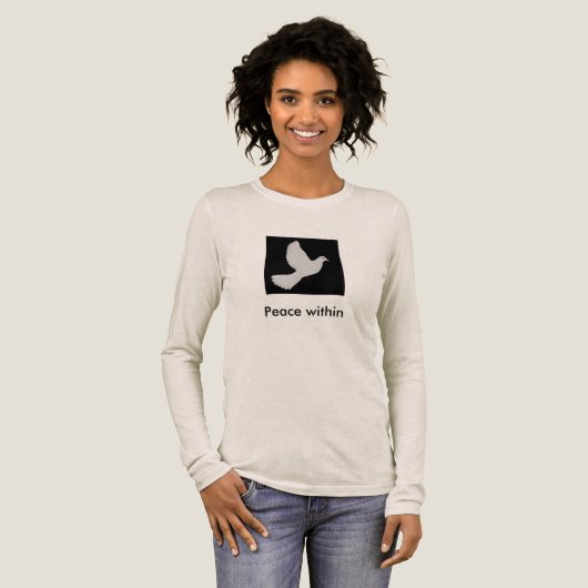 鳩+名言 トライブレンドTシャツ (正面全体)