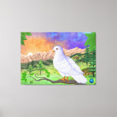 鳩 |美しい鮮やか風景 キャンバスプリント (正面)