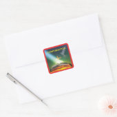 鳩、聖書、十字架 スクエアシール (封筒)