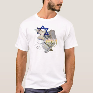 鳩、Tallit及び（ユダヤ教）メノラーB Tシャツ
