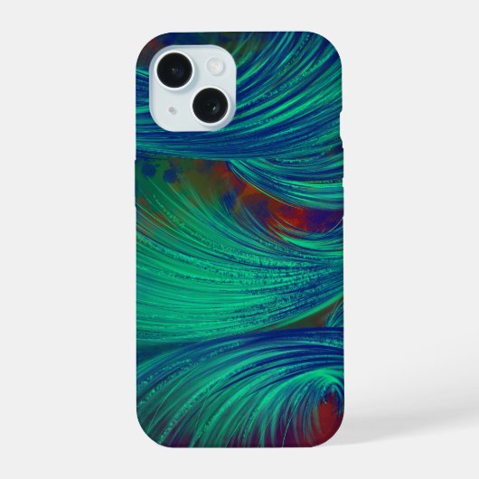 鳳凰の羽のレイヤードiPhone 16ケース iPhone 15ケース (裏面)