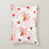 鳳凰の鳥と鳳凰の花の継ぎ目のないパターン アクセントクッション (正面(垂直))