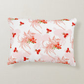 鳳凰の鳥と鳳凰の花の継ぎ目のないパターン アクセントクッション (裏面)