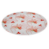 鳳凰の鳥と鳳凰の花の継ぎ目のないパターン カッティングボード (角)