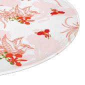 鳳凰の鳥と鳳凰の花の継ぎ目のないパターン カッティングボード (角)