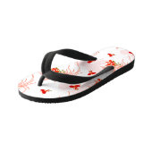 鳳凰の鳥と鳳凰の花の継ぎ目のないパターン キッズビーチサンダル (アングル)