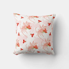 鳳凰の鳥と鳳凰の花の継ぎ目のないパターン クッション