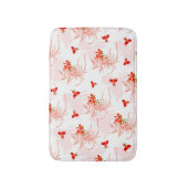 鳳凰の鳥と鳳凰の花の継ぎ目のないパターン バスマット (正面縦)