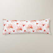 鳳凰の鳥と鳳凰の花の継ぎ目のないパターン ボディピロー (裏面)