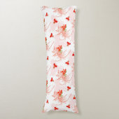 鳳凰の鳥と鳳凰の花の継ぎ目のないパターン ボディピロー (正面縦)