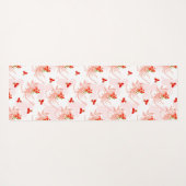 鳳凰の鳥と鳳凰の花の継ぎ目のないパターン ヨガマット (裏面(横))