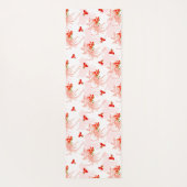 鳳凰の鳥と鳳凰の花の継ぎ目のないパターン ヨガマット (裏面)