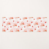 鳳凰の鳥と鳳凰の花の継ぎ目のないパターン ヨガマット (正面(横))