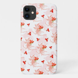 鳳凰の鳥と鳳凰の花の継ぎ目のないパターン iPhone 11 ケース
