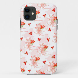 鳳凰の鳥と鳳凰の花の継ぎ目のないパターン iPhone 11 ケース