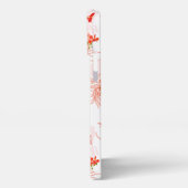 鳳凰の鳥と鳳凰の花の継ぎ目のないパターン iPhoneケース (左側面)