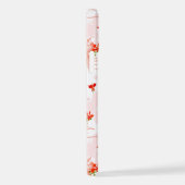 鳳凰の鳥と鳳凰の花の継ぎ目のないパターン iPhoneケース (右側面)